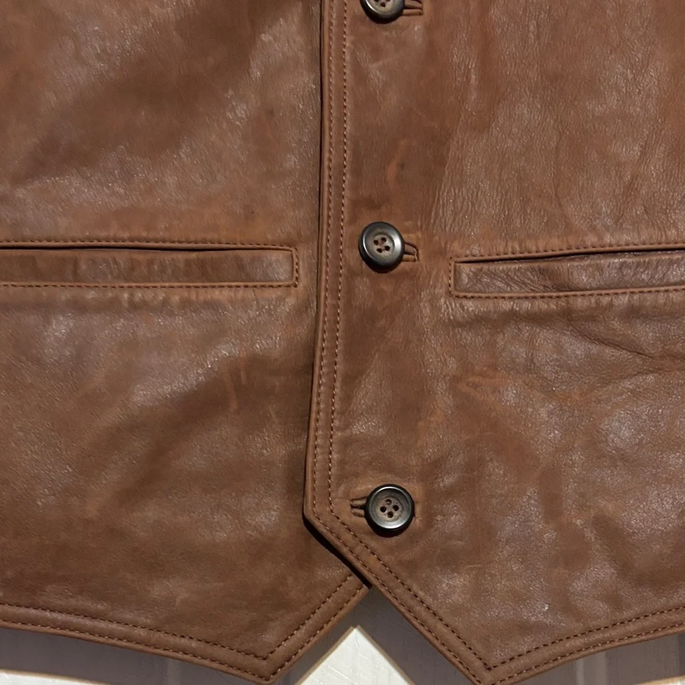 Marlboro Vintage Brown‎ Leather Vest